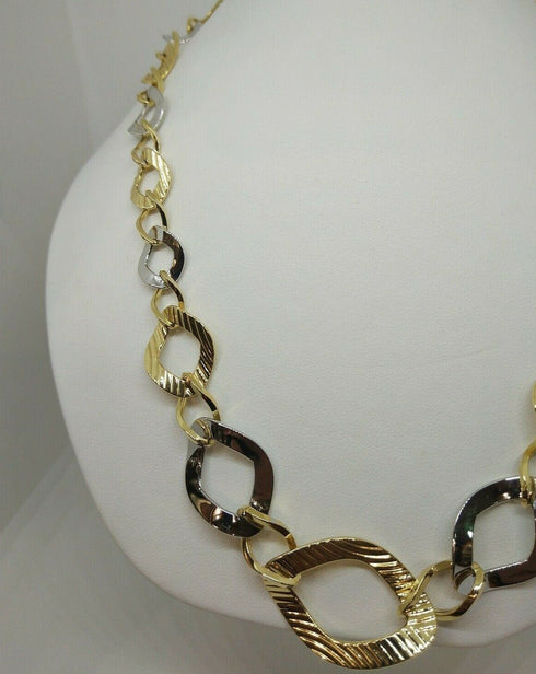 Collana oro 18k Donna Girocollo 2 colori 45 cm 16,4 gr | Gioiellitosti.it
