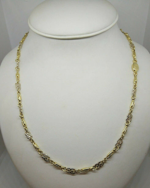 Collana oro 18k Donna 2 colori Catena 52 cm 19 gr | Gioiellitosti.it