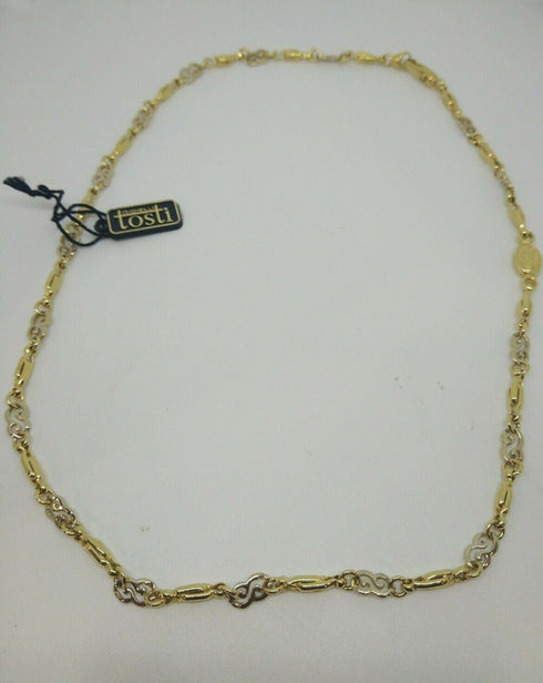 Collana oro 18k Donna 2 colori Catena 52 cm 19 gr | Gioiellitosti.it