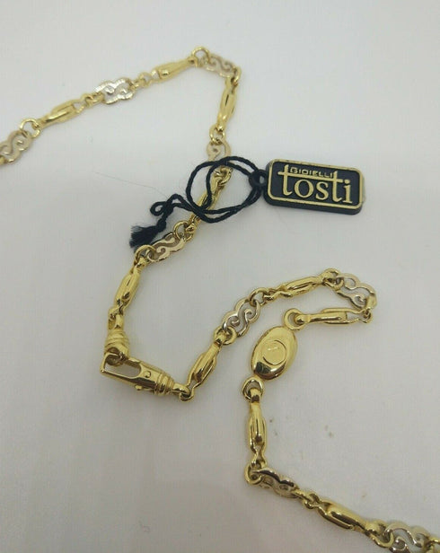 Collana oro 18k Donna 2 colori Catena 52 cm 19 gr | Gioiellitosti.it