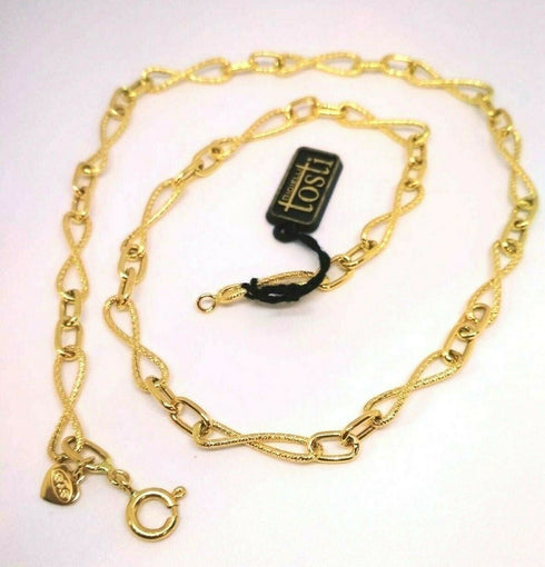 Collana oro giallo 18 kt Donna Catena maglia intrecciata 50 cm 9,6 gr | Gioiellitosti.it