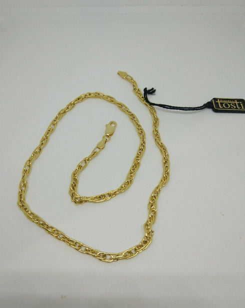 Collana oro giallo 18 kt Donna Catena intrecciata 45 cm peso 8,40 gr | Gioiellitosti.it