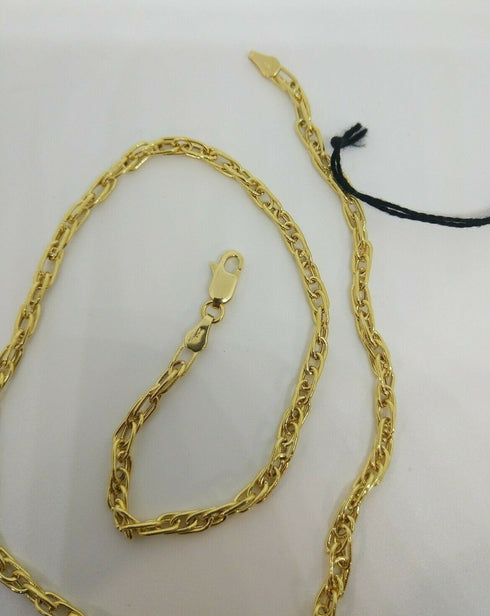 Collana oro giallo 18 kt Donna Catena intrecciata 45 cm peso 8,40 gr | Gioiellitosti.it