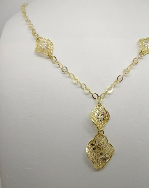 Collana oro giallo 18 kt donna girocollo con pendente 44 cm 6,3 gr | Gioiellitosti.it