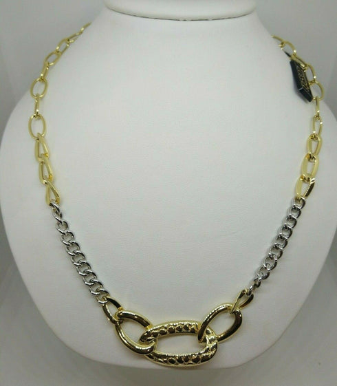 Collana oro 18k girocollo maglia 2 colori 45 cm 12,8 gr | Gioiellitosti.it