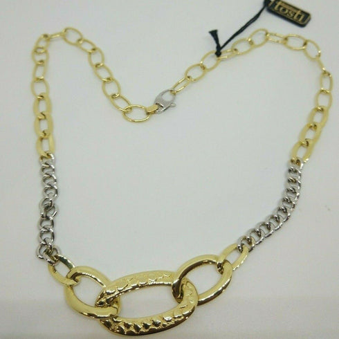 Collana oro 18k girocollo maglia 2 colori 45 cm 12,8 gr | Gioiellitosti.it