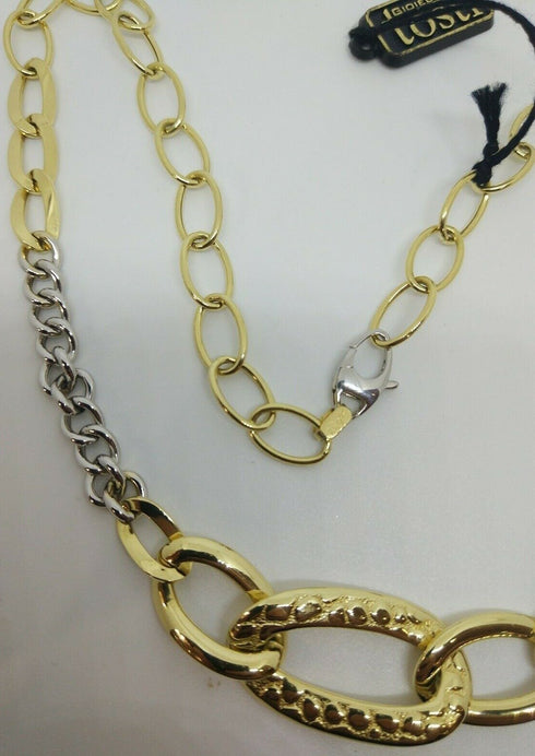 Collana oro 18k girocollo maglia 2 colori 45 cm 12,8 gr | Gioiellitosti.it