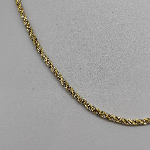 Collana oro 18 kt donna Torchon 2 colori 50 cm 5.5 g | Gioiellitosti.it