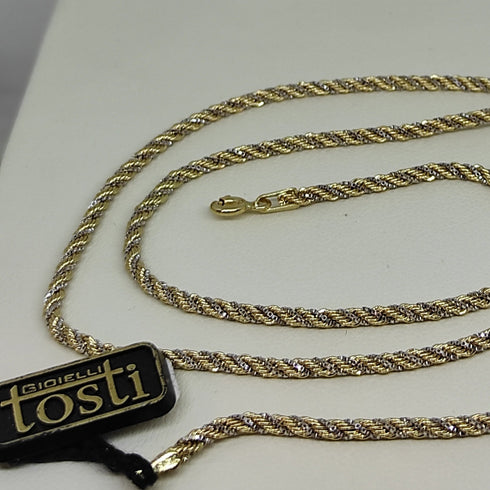 Collana oro 18 kt donna Torchon 2 colori 50 cm 5.5 g | Gioiellitosti.it
