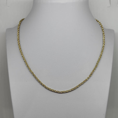 Collana oro 18 kt donna Torchon 2 colori 50 cm 5.5 g | Gioiellitosti.it