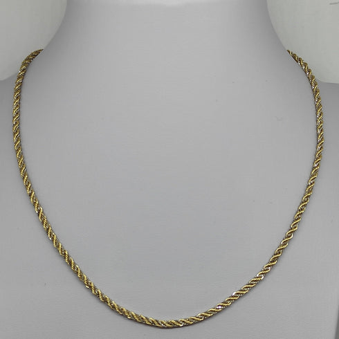 Collana oro 18 kt donna Torchon 2 colori 50 cm 5.5 g | Gioiellitosti.it