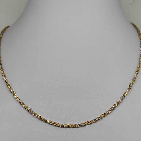Collana oro 18 kt donna Torchon 3 colori 44 cm 7.6 gr | Gioiellitosti.it