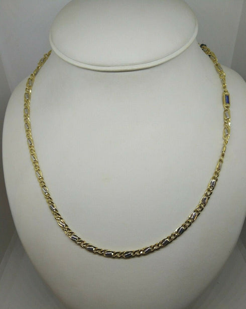 Collana oro 18k Unisex 2 Colori catena piatta 51 cm 25 gr | Gioiellitosti.it