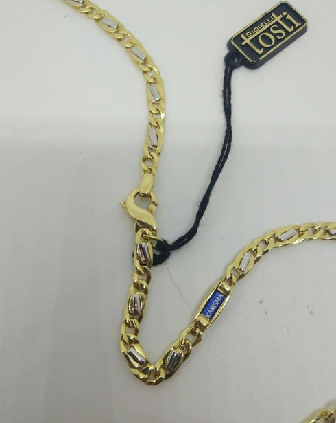 Collana oro 18k Unisex 2 Colori catena piatta 51 cm 25 gr | Gioiellitosti.it