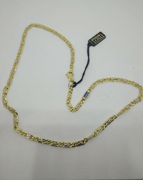 Collana oro 18k Unisex 2 Colori catena piatta 51 cm 25 gr | Gioiellitosti.it