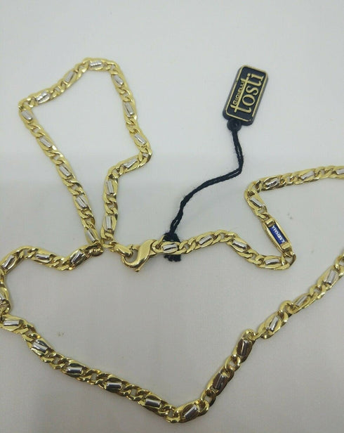 Collana oro 18k Unisex 2 Colori catena piatta 51 cm 25 gr | Gioiellitosti.it