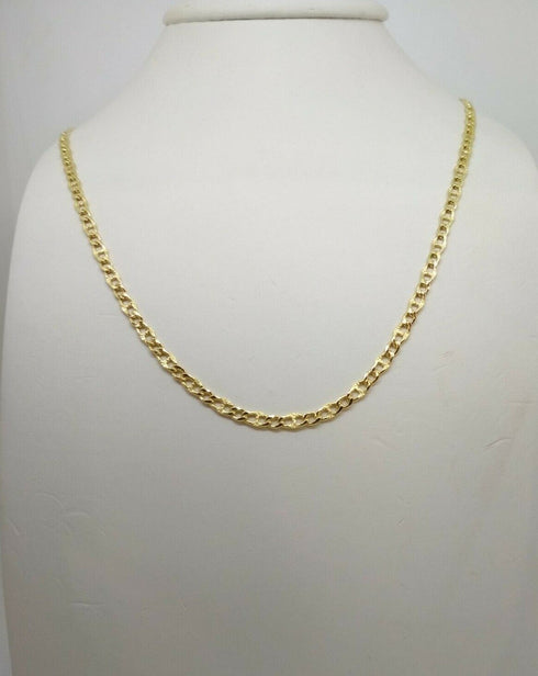 Collana oro giallo 18 kt uomo catena piatta 50 cm 6 gr | Gioiellitosti.it