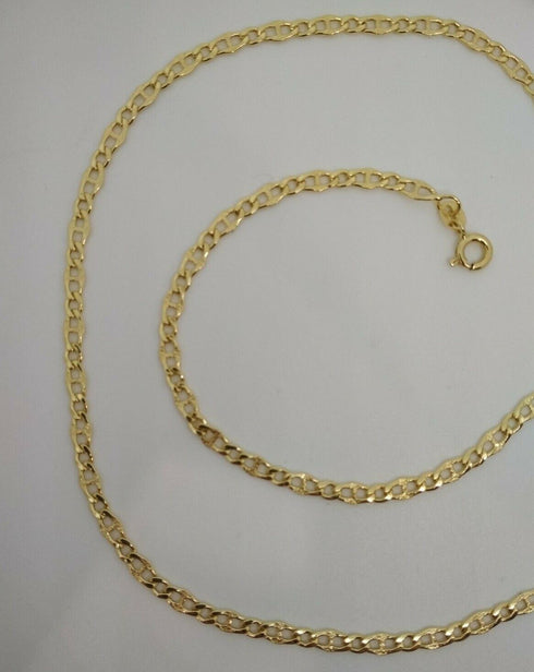 Collana oro giallo 18 kt uomo catena piatta 50 cm 6 gr | Gioiellitosti.it