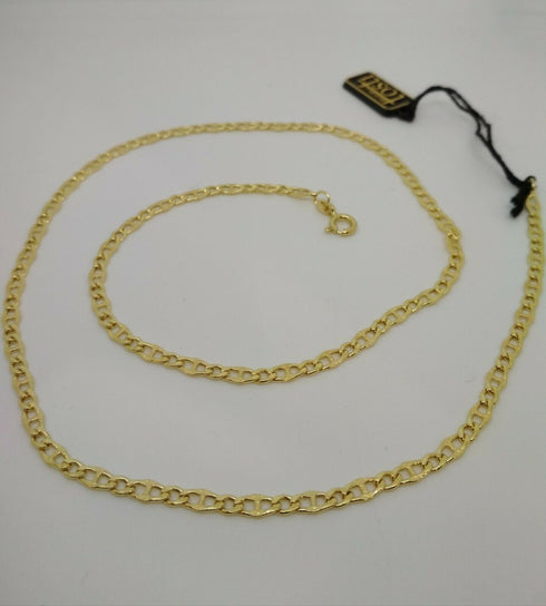 Collana oro giallo 18 kt uomo catena piatta 50 cm 6 gr | Gioiellitosti.it