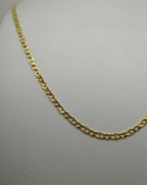 Collana oro giallo 18 kt uomo catena piatta 50 cm 6 gr | Gioiellitosti.it