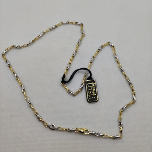 Collana oro 18k donna maglia bicolore 50 cm 15.20 gr | Gioiellitosti.it