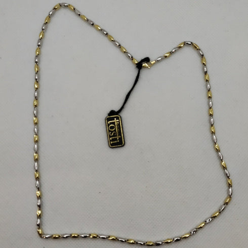 Collana oro 18k donna maglia bicolore 50 cm 9.40 gr | Gioiellitosti.it