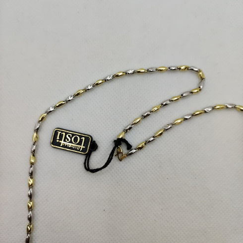 Collana oro 18k donna maglia bicolore 50 cm 9.40 gr | Gioiellitosti.it
