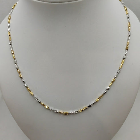Collana oro 18k donna tubolare bicolore 50 cm 10.10 gr | Gioielli Tosti