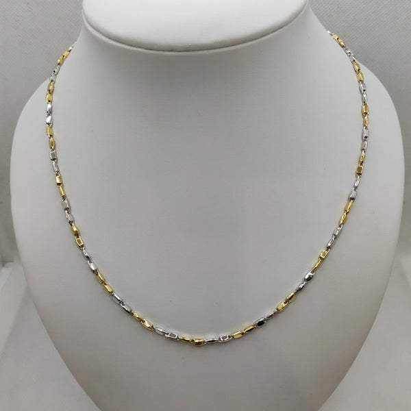 Collana oro 18k donna tubolare bicolore 50 cm 10.10 gr | Gioiellitosti.it