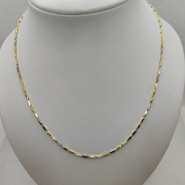 Collana oro 18k donna tubolare bicolore 50 cm 6.30 gr | Gioiellitosti.it
