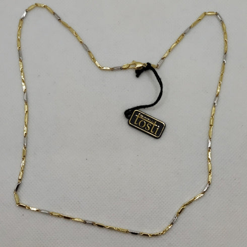 Collana oro 18k donna tubolare bicolore 50 cm 6.30 gr | Gioiellitosti.it