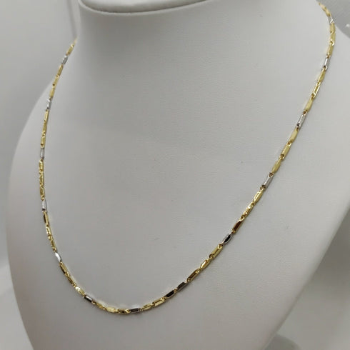 Collana oro 18k donna tubolare bicolore 50 cm 6.30 gr | Gioiellitosti.it