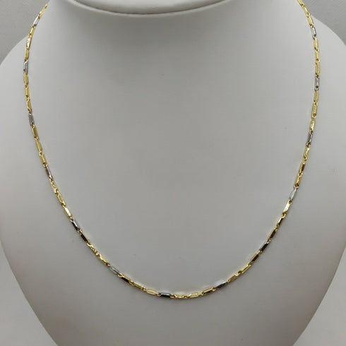 Collana oro 18k donna tubolare bicolore 50 cm 6.30 gr | Gioiellitosti.it