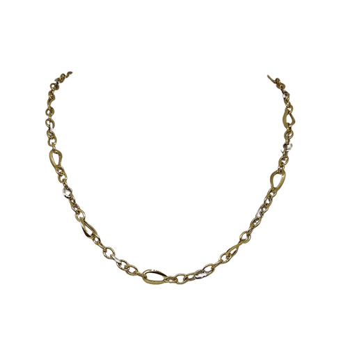 Collana oro 18k girocollo maglia 2 colori 44 cm 7,30 gr | Gioiellitosti.it