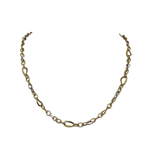 Collana oro 18k girocollo maglia 2 colori 44 cm 7,30 gr | Gioiellitosti.it