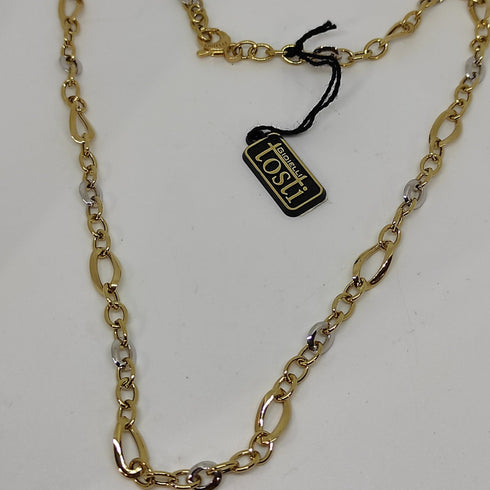 Collana oro 18k girocollo maglia 2 colori 44 cm 7,30 gr | Gioiellitosti.it
