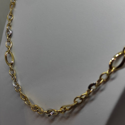 Collana oro 18k girocollo maglia 2 colori 44 cm 7,30 gr | Gioiellitosti.it