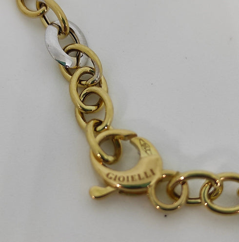 Collana oro 18k girocollo maglia 2 colori 44 cm 7,30 gr | Gioiellitosti.it