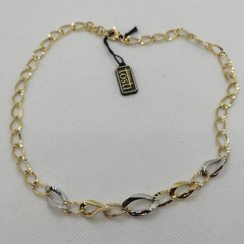Collana oro 18k girocollo maglia 2 colori 44 cm 9,00 gr | Gioiellitosti.it