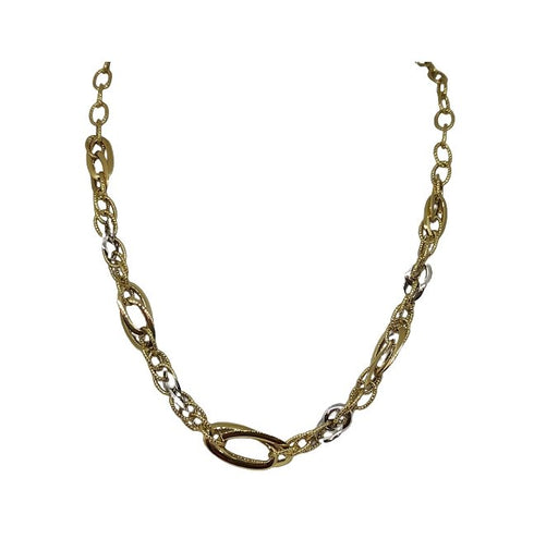 Collana oro 18k girocollo maglia 2 colori 46 cm 10,00 gr | Gioiellitosti.it