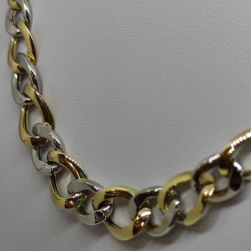 Collana oro 18k girocollo maglia 2 colori 46 cm 11 gr | Gioiellitosti.it