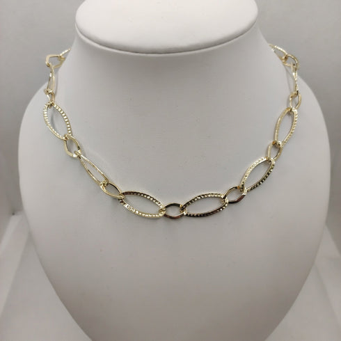 Collana oro 18k girocollo maglia grande 45 cm 6 gr | Gioiellitosti.it