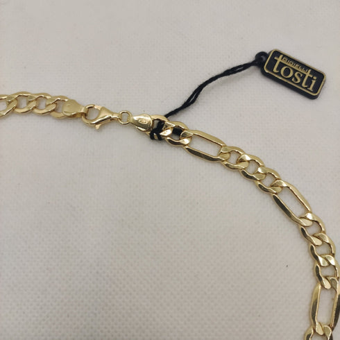 Collana oro 18k girocollo maglia larga piatta 50 cm 22 gr | Gioiellitosti.it