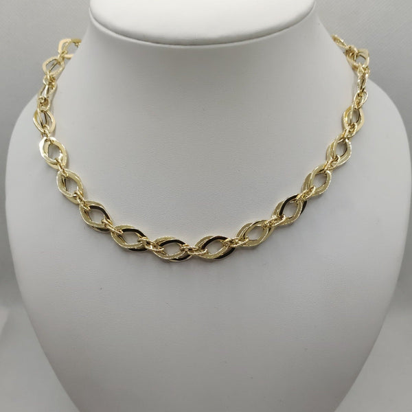 Collana oro 18k Girocollo maglia ovale 45 cm 9,50 gr | Gioiellitosti.it