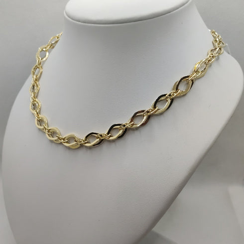 Collana oro 18k Girocollo maglia ovale 45 cm 9,50 gr | Gioiellitosti.it