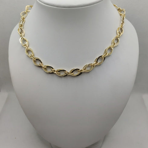 Collana oro 18k Girocollo maglia ovale 45 cm 9,50 gr | Gioiellitosti.it