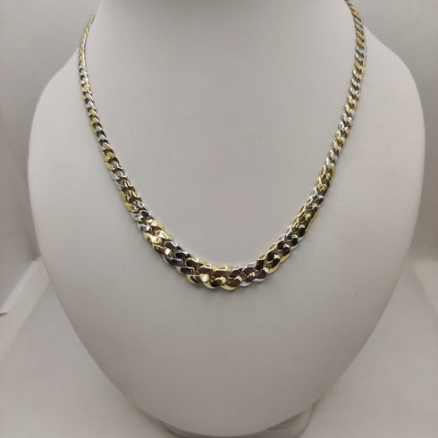 Collana oro 18k girocollo maglia piatta 45 cm 12 gr | Gioiellitosti.it