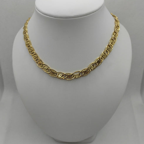 Collana oro 18k girocollo maglia piatta 45 cm 22,0 gr | Gioiellitosti.it