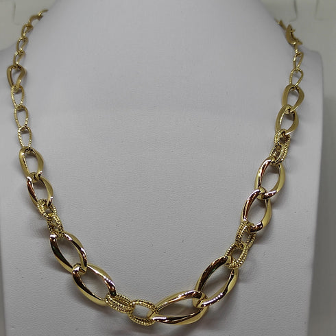 Collana oro 18k girocollo maglia piatta 45 cm 8,10 gr | Gioiellitosti.it