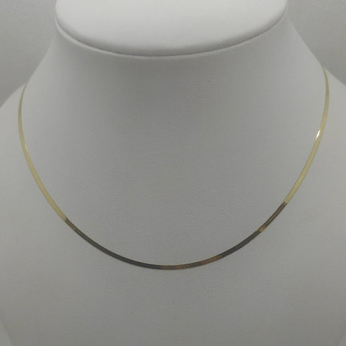 Collana oro 18k Girocollo maglia piatta 47 cm 3 gr | Gioiellitosti.it